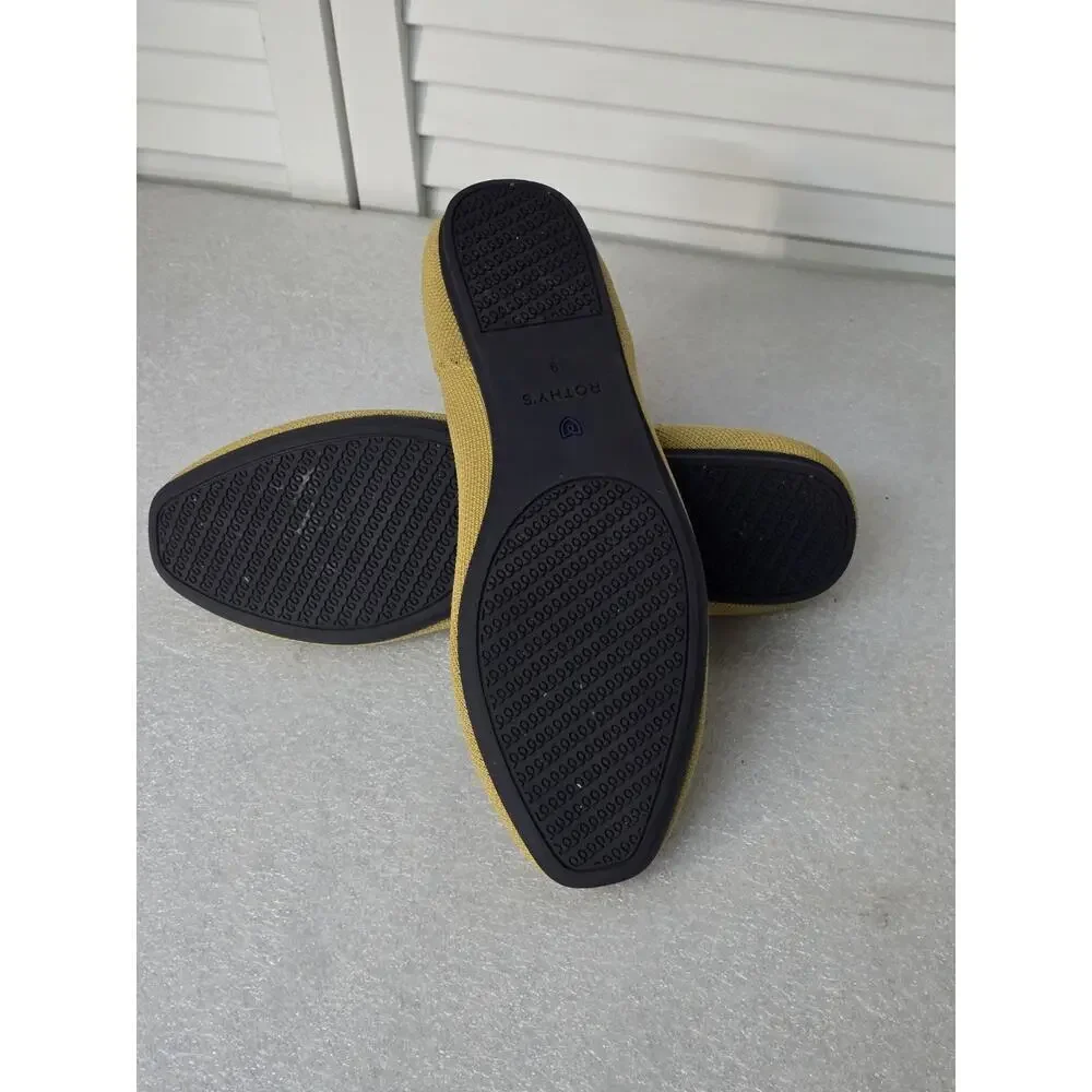 Rothy's The Square Marigold Knit Ballet Flat Women’s US 9 Casual Comfort Shoes